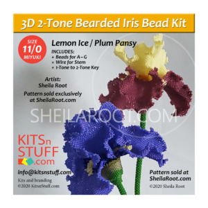 Bearded Iris 2-Tone Ice Pansy<br> 11/0 Bead Kit