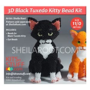 Kitty<br> Black Tuxedo<br> 11/0 Bead Kit