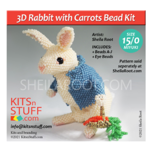 Rabbit with Carrot Basket 15/0 Bead Kit