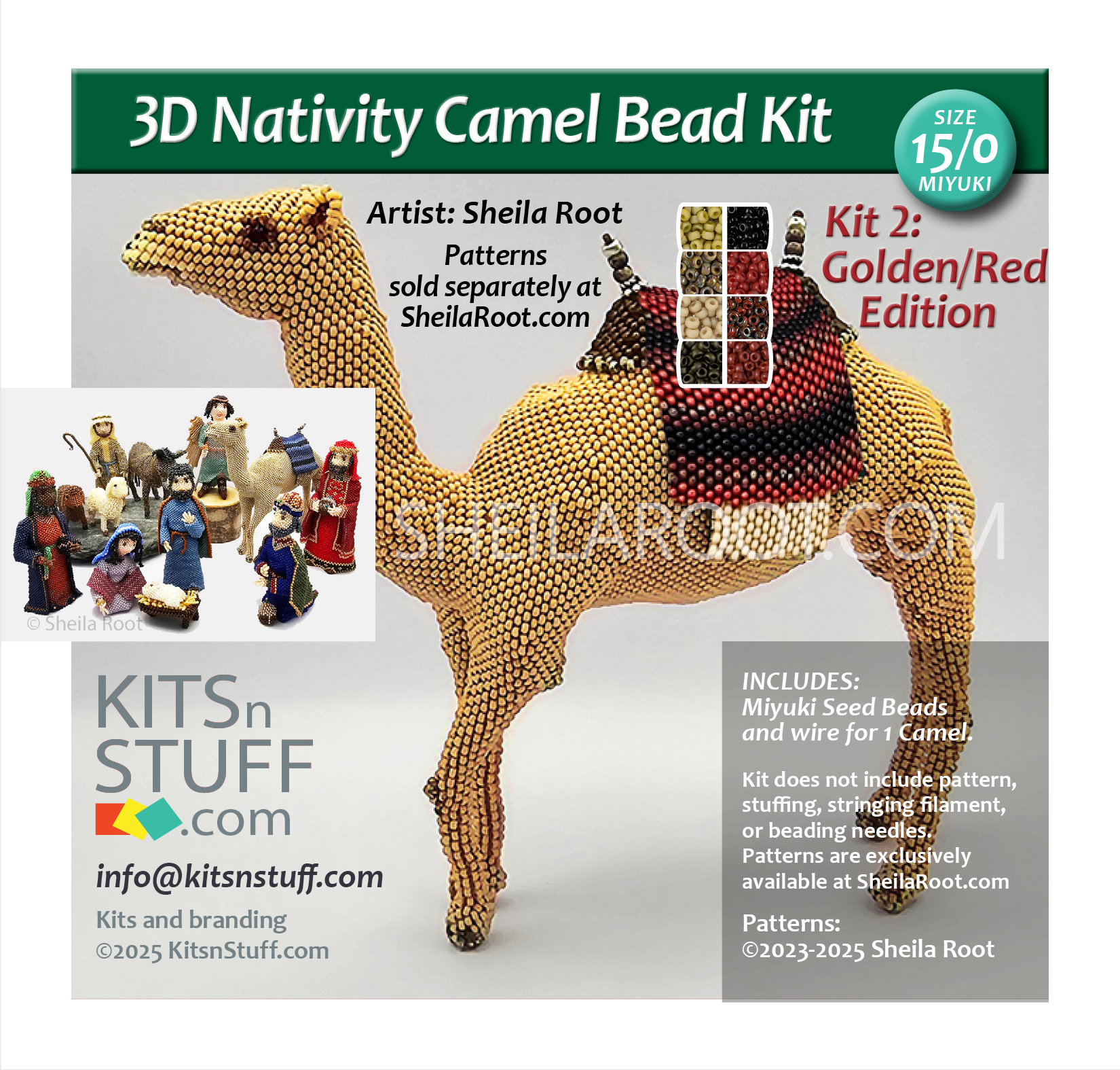 Nativity Camel <br>15/0 Bead Kits - Image 4