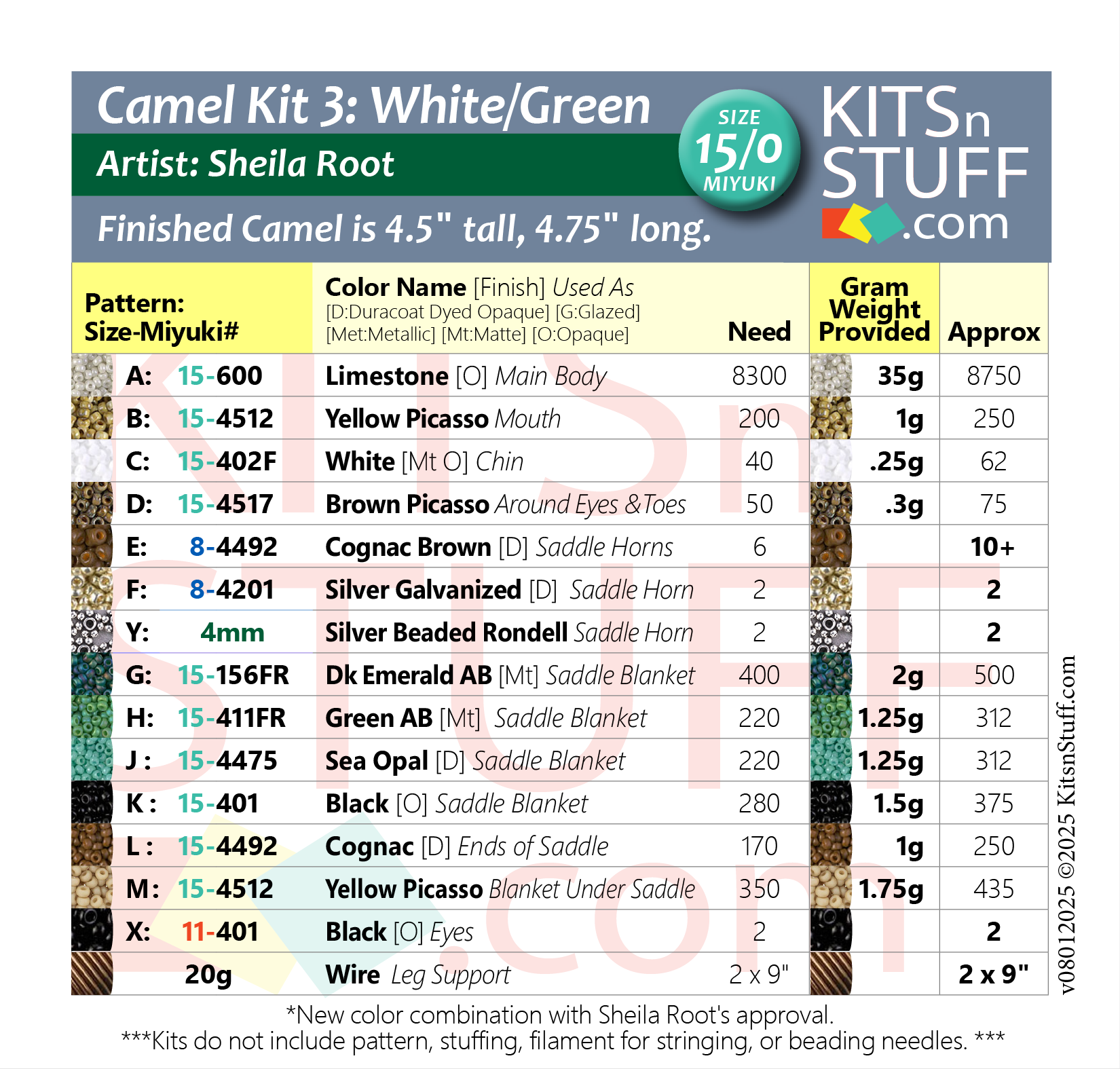 Nativity Camel <br>15/0 Bead Kits - Image 7