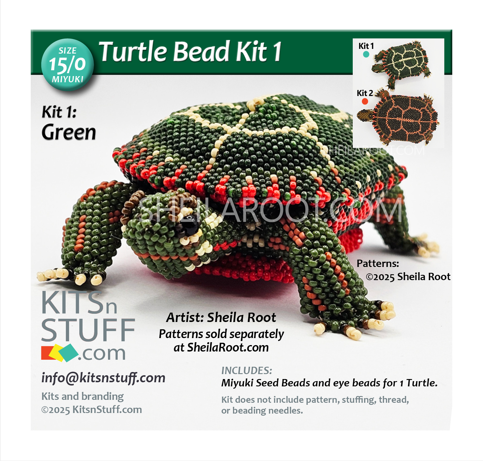 Turtles! <br>15/0 & 11/0 Bead Kits - Image 2