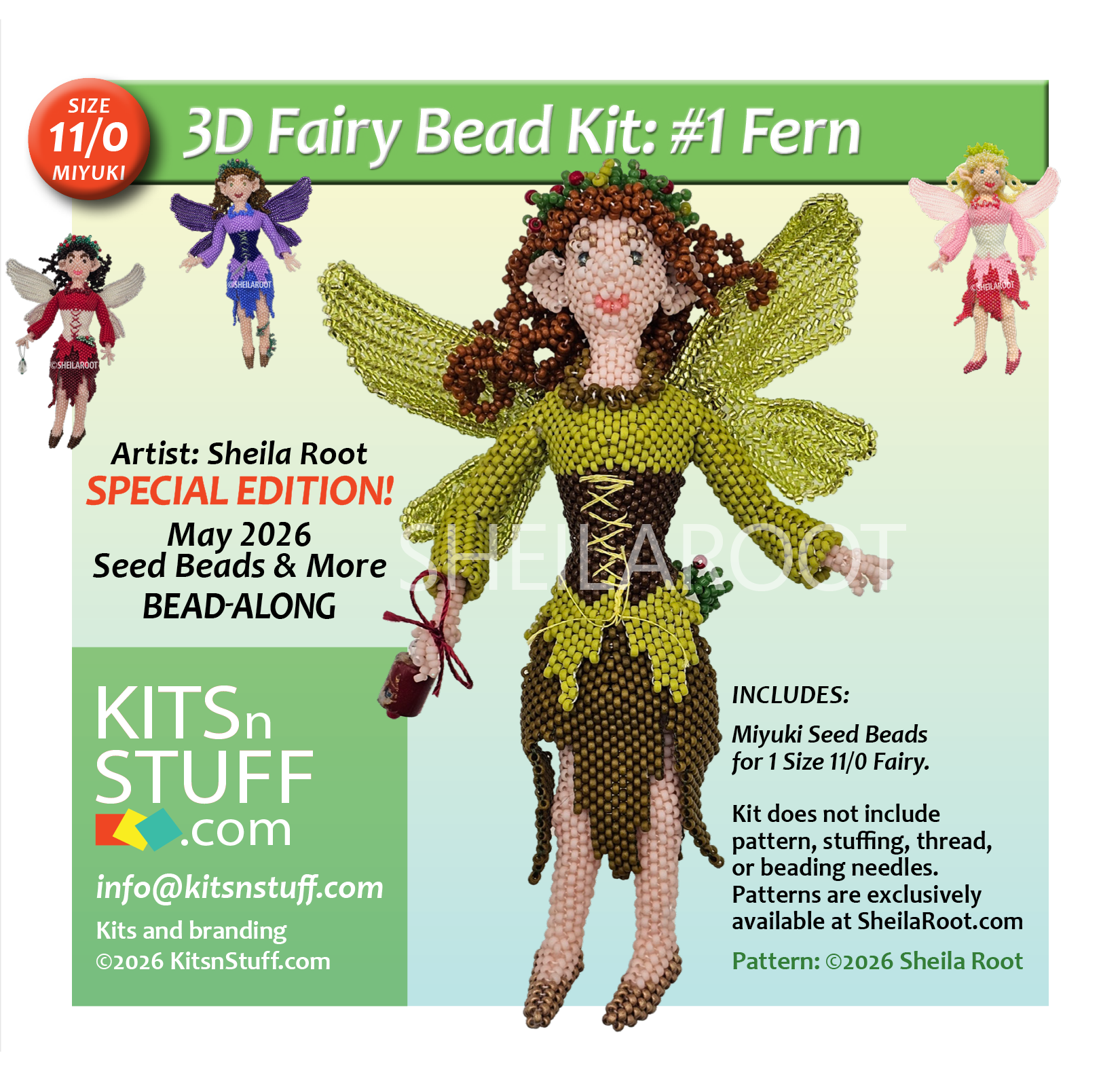 Fairy<BR><B>Size 11/0 x4 Colors<BR>Bead Kits</B> - Image 2