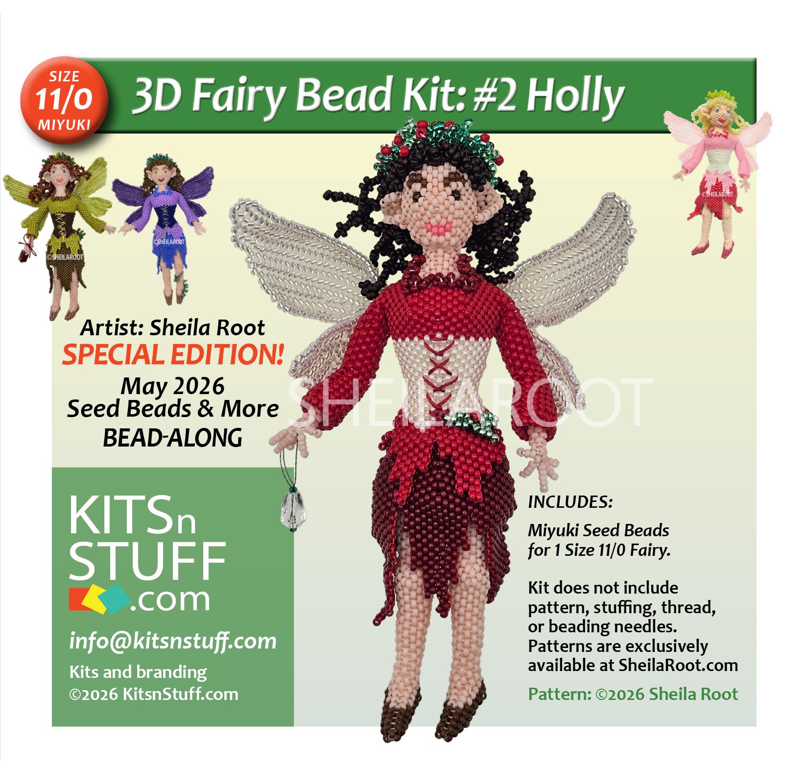 Fairy<BR><B>Size 11/0 x4 Colors<BR>Bead Kits</B> - Image 4