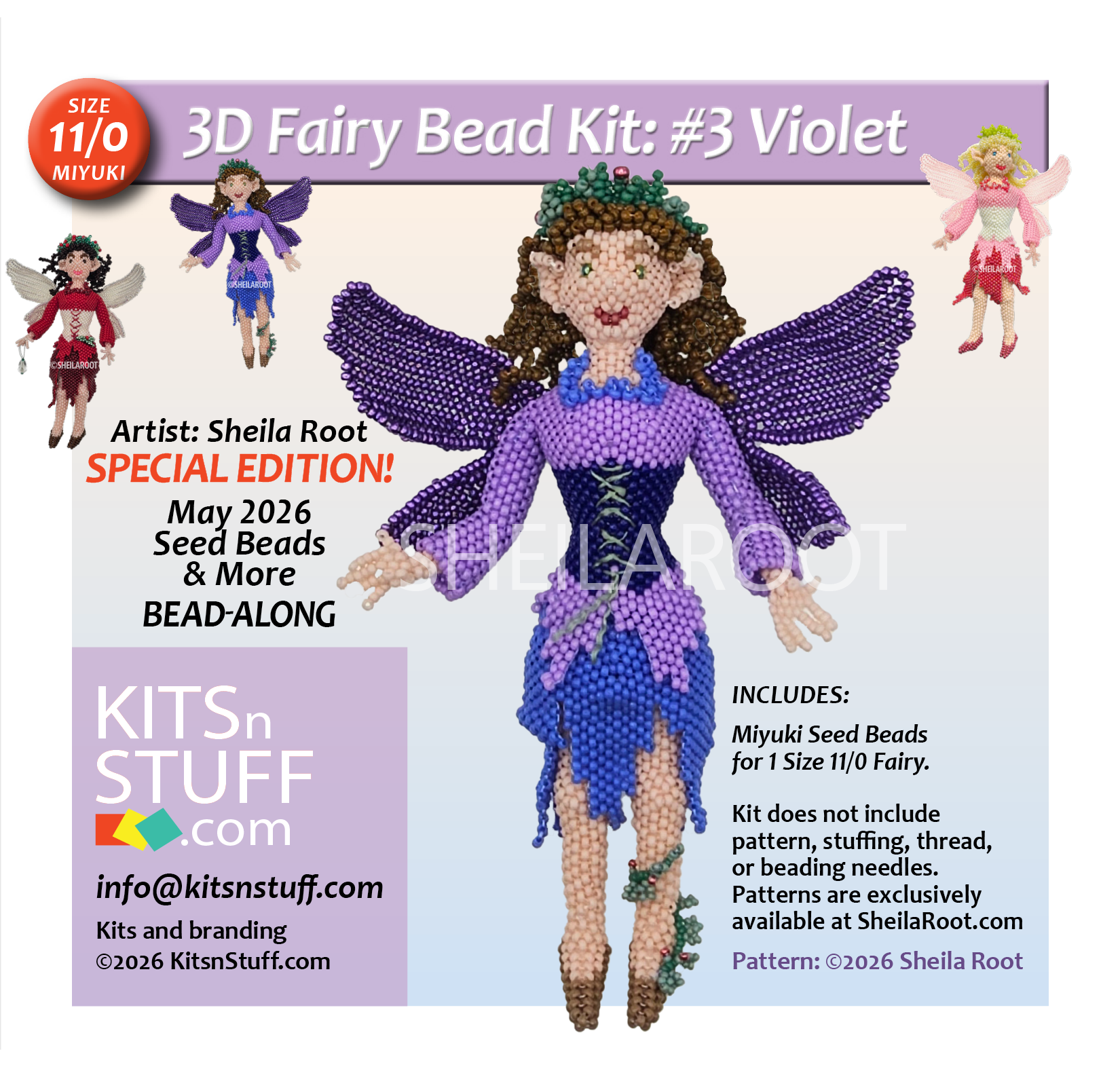 Fairy<BR><B>Size 11/0 x4 Colors<BR>Bead Kits</B> - Image 6