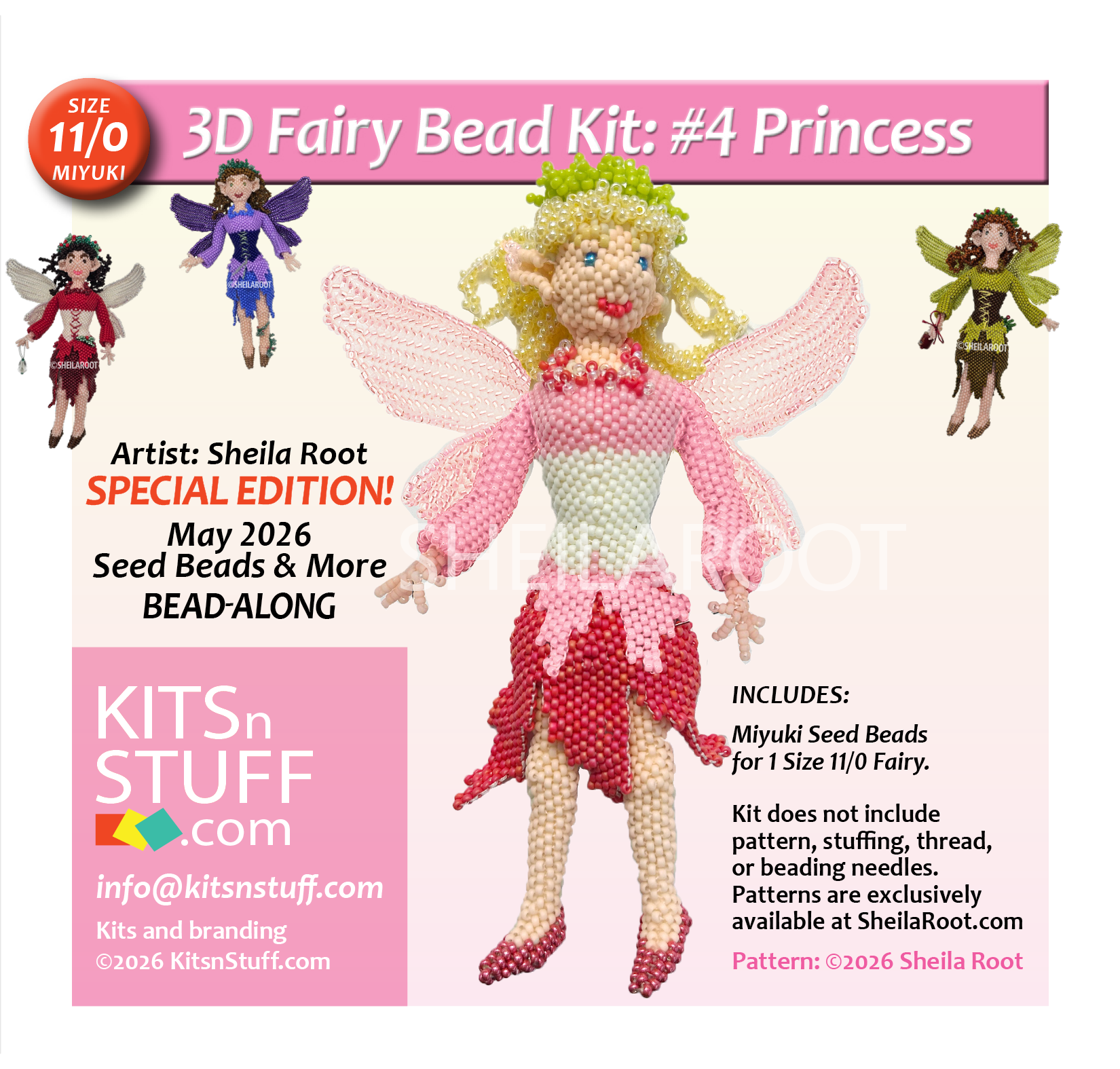 Fairy<BR><B>Size 11/0 x4 Colors<BR>Bead Kits</B> - Image 8