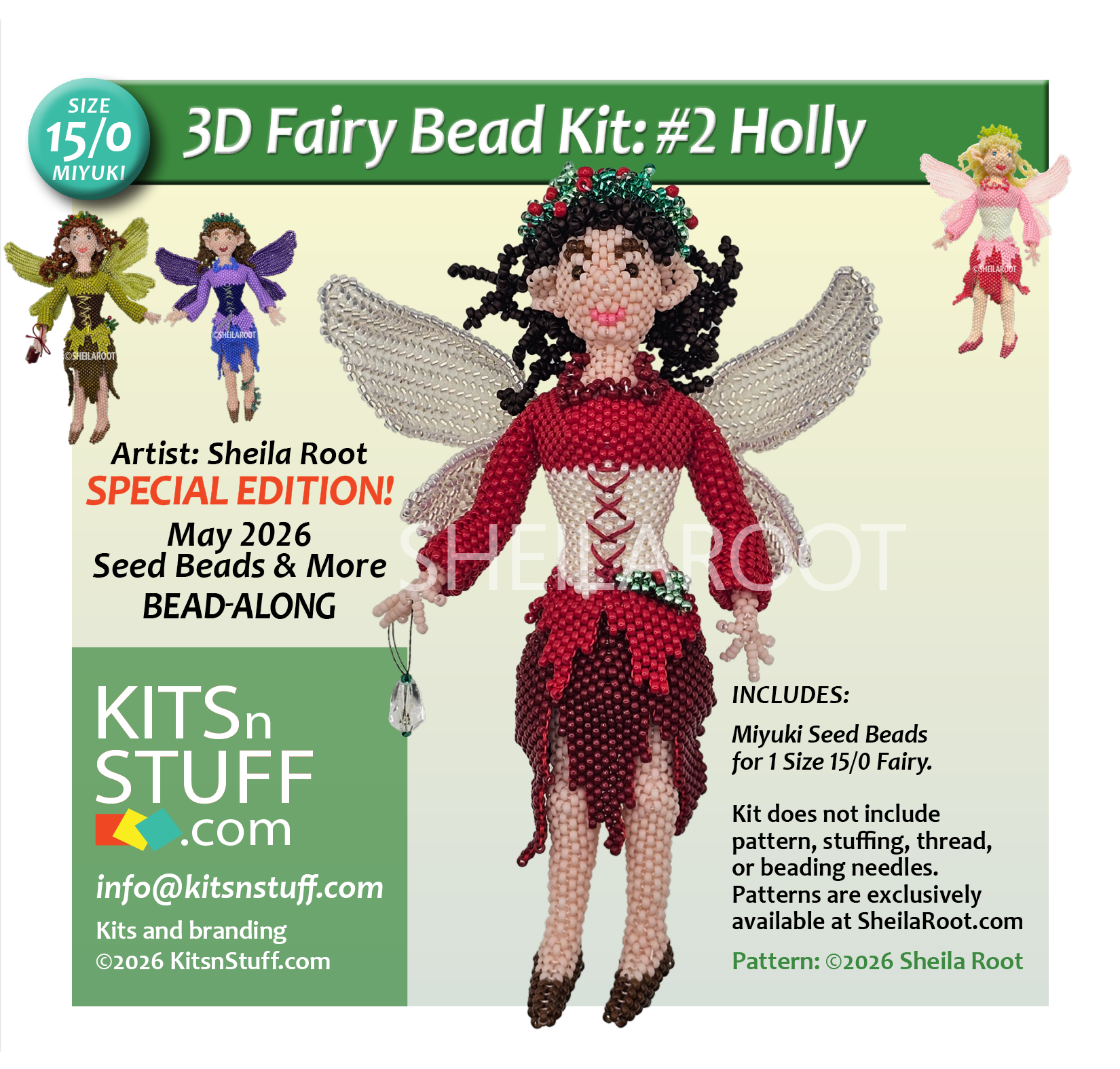 Fairy<BR><B>Size 15/0 x4 Colors<BR>Bead Kits</B> - Image 4