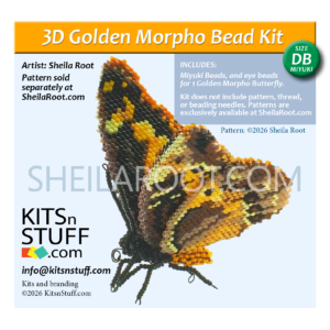 Golden Morpho Butterfly<br>Delica DB Bead Kit