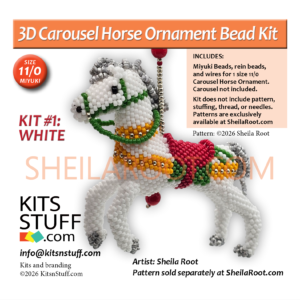 Carousel Horse Ornaments<BR>2 Colors Options<BR><B>Size 15/0 & 11/0<BR>Bead Kits</B>