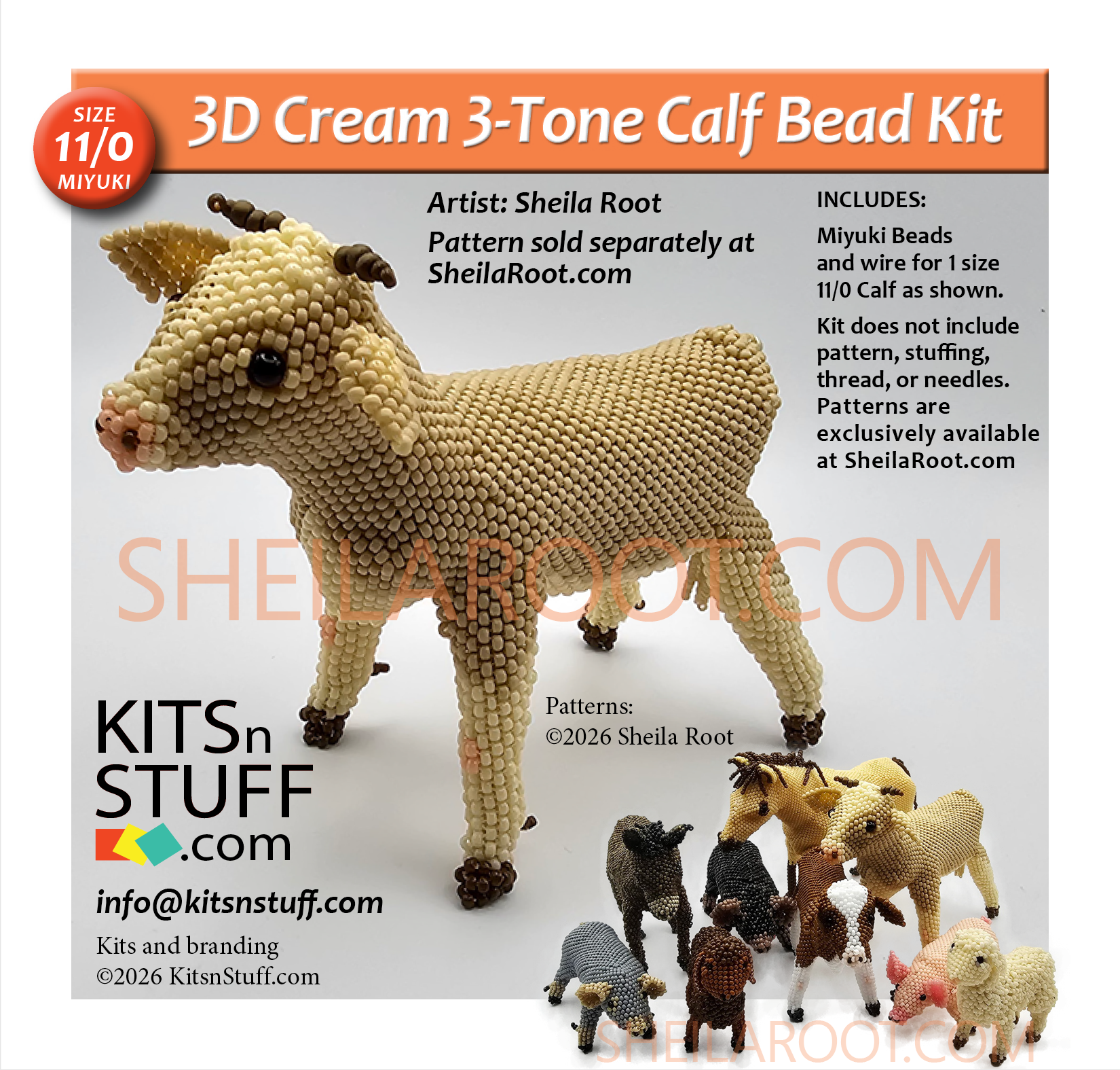 Cows!<BR><B>Size 15/0 & 11/0<BR>Bead Kits</B> - Image 6
