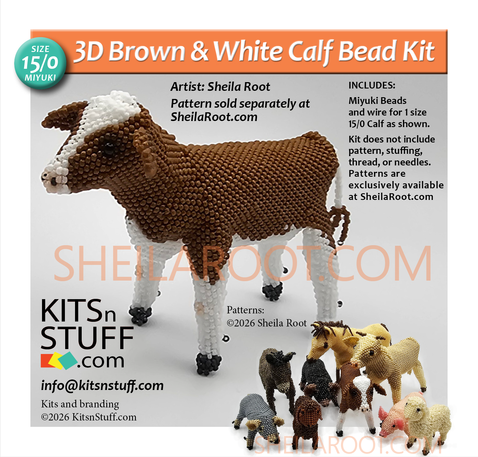 Cows!<BR><B>Size 15/0 & 11/0<BR>Bead Kits</B> - Image 4