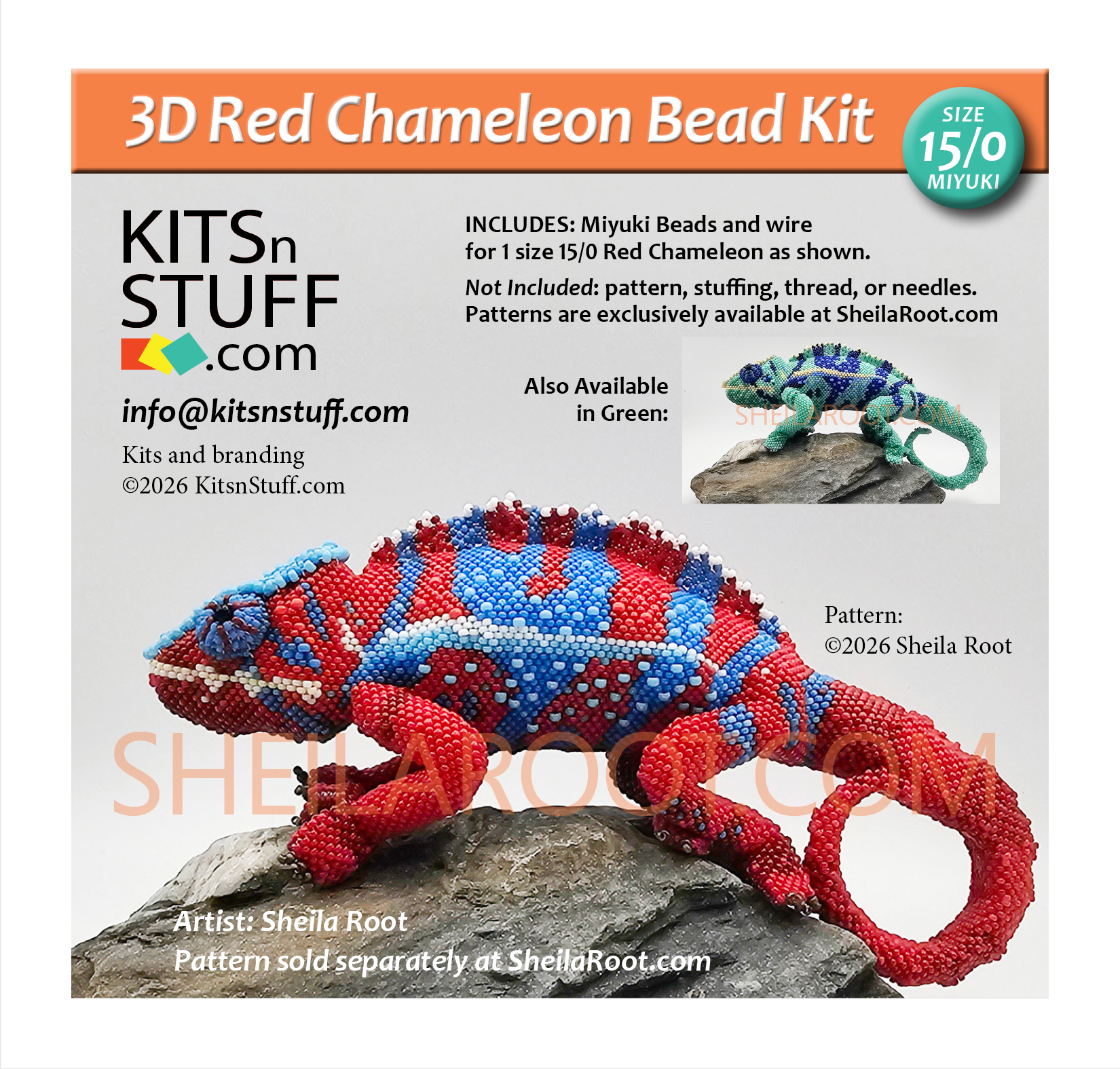 Chameleons! <br>15/0 Bead Kits - Image 2