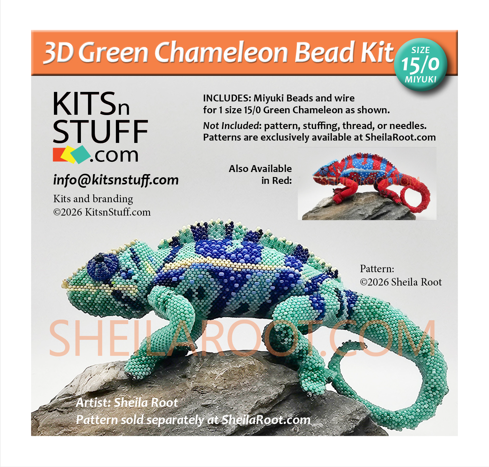 Chameleons! <br>15/0 Bead Kits - Image 4